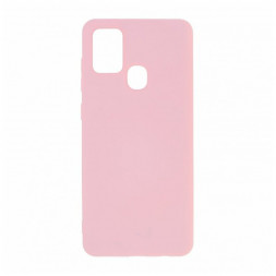 Накладка для Samsung Galaxy A21S Silicone cover розовая
