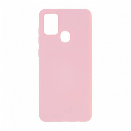 Накладка для Samsung Galaxy A21S Silicone cover розовая