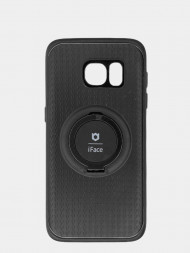Чехол-накладка для Samsung Galaxy S7 силикон iface с держателем черный