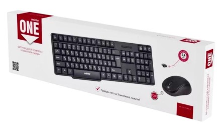  Беспроводной комплект клавиатура+мышь Smartbuy ONE черный (SBC-236374AG-K)