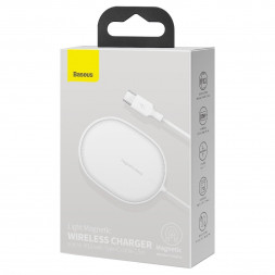 Беспроводное зарядное устройство Baseus Simple Light Magnetic Wireless Charger WXQJ-02 белый