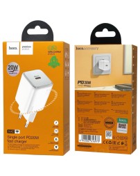 Сетевое зар. устр. Hoco N40 1C 20W белое