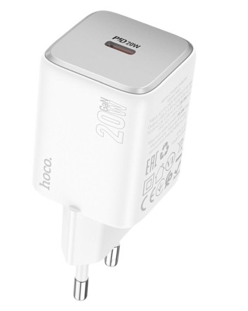  Сетевое зар. устр. Hoco N40 1C 20W белое