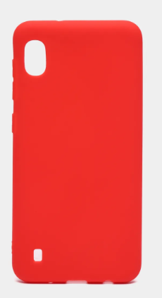  Накладка для Samsung Galaxy A10 Silicone cover без логотипа красная