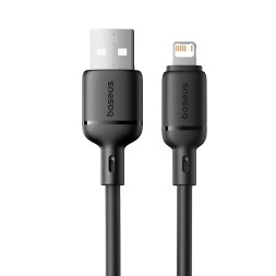 Usb Кабель-зарядка Lightning Baseus Silky Series 2.4A 2м (P10377702113-01) черный