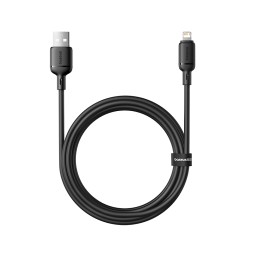 Usb Кабель-зарядка Lightning Baseus Silky Series 2.4A 2м (P10377702113-01) черный