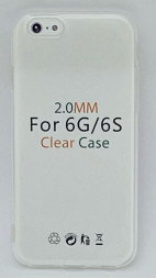 2.0мм Накладка для iPhone 6/6s силикон тонкий прозрачный