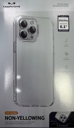  Накладка для i-Phone 14 Pro Keephone Non-Yellowing прозрачный