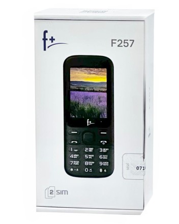  Мобильный телефон F+ F257 2.4"/240x320/1000mAh/2 SIM//MicroSD/ чёрный