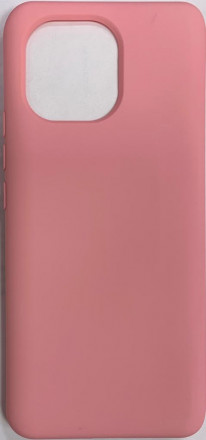 Накладка для Xiaomi Mi 11 Silicone cover без логотипа розовая