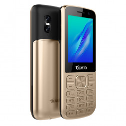 Мобильный телефон Olmio M22 2,4&quot;/1000 mAh/камера 0,3мп/фонарик//MicroSD золотой