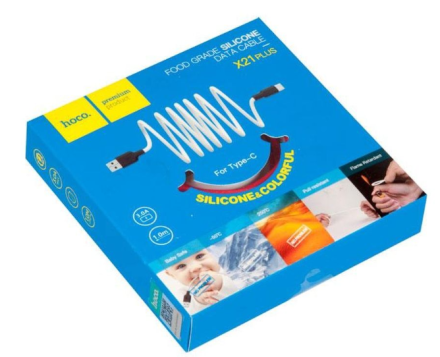  Usb Кабель-зарядка Type-C Hoco X21 Plus Silicone 2.4A 1м мягкий силиконовый красный