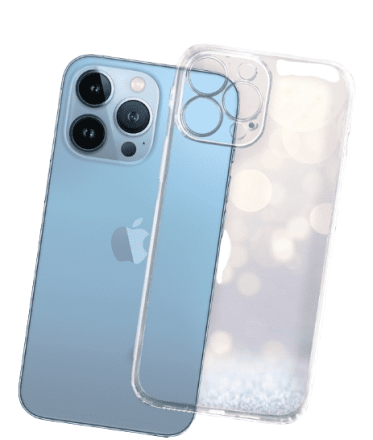  Чехол-накладка силикон i-Phone 13 Pro Max прозрачный с закрытой камерой 2.0мм тех.пак