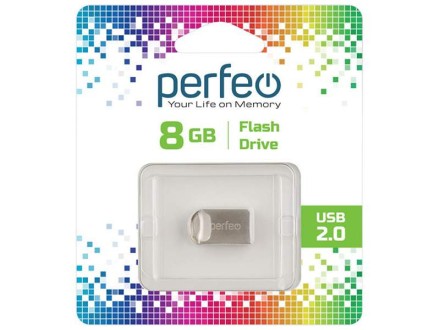  USB флеш накопитель Perfeo 8GB M09 металлическая