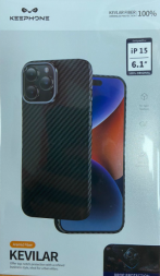 Накладка для i-Phone 15 Keephone Kevlar Aramid Fiber черный
