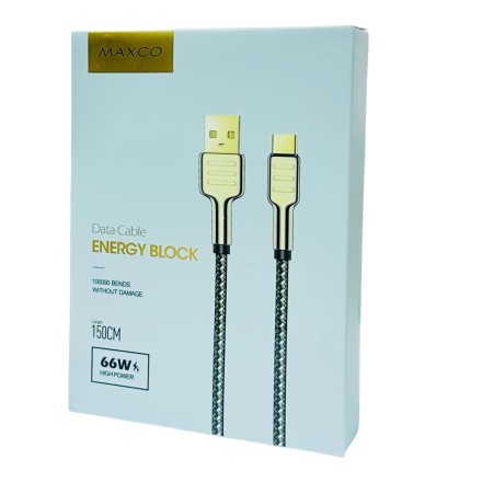  Usb Кабель-зарядка Type-C Maxco MTC-P01C 66W 1.5м золотой