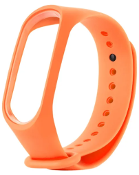 Ремешок для Xiaomi Mi Band 3/4 силиконовый светло-оранжевый