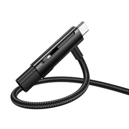 Usb Кабель-зарядка USB на Type-C+ Lightning Hoco U135 1M чёрный