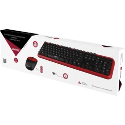 Комплект клавиатура+мышь мультимедийный Smartbuy 620382AG, (SBC-620382AG-RK) /10 черно-красный 