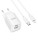  Сетевое зар. устр. Hoco C149A с шнуром Type-C на iP 1USB/1C QC3.0 30W белое