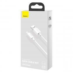  Usb Кабель-зарядка Micro Baseus Simple Wisdom (2шт.) 2.1A 1.5м (TZCAMZJ-02) белый