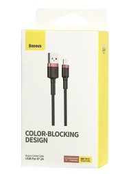 Usb Кабель-зарядка Lightning Baseus Cafule 3м (CALKLF-R91) черно-красный