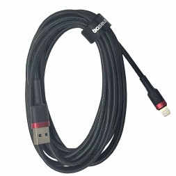 Usb Кабель-зарядка Lightning Baseus Cafule 3м (CALKLF-R91) черно-красный