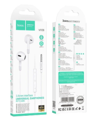 Стереонаушники Hoco M109 с микрофоном 1.2м белый
