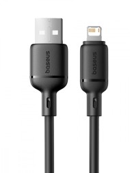 Usb Кабель-зарядка Lightning Baseus Silky Series 2.4A 1м (P10377702113-00) черный