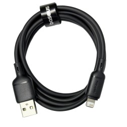 Usb Кабель-зарядка Lightning Baseus Silky Series 2.4A 1м (P10377702113-00) черный