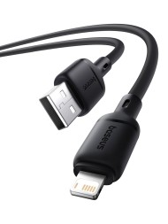Usb Кабель-зарядка Lightning Baseus Silky Series 2.4A 1м (P10377702113-00) черный