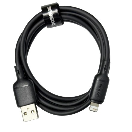  Usb Кабель-зарядка Lightning Baseus Silky Series 2.4A 1м (P10377702113-00) черный