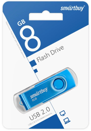  USB флеш накопитель Smartbuy 8GB Twist (SB008GB2TWB) синий