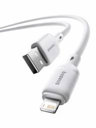 Usb Кабель-зарядка Lightning Baseus Silky Series 2.4A 2м (P10377702213-01) белый