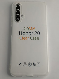 Чехол-накладка силикон 2.0мм Huawei Honor 20 прозрачный