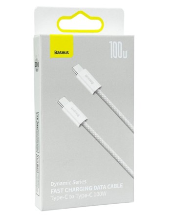  Кабель-зарядка Type-C на Type-C Baseus Dynamic series 100W 1м (CALD000202) белый