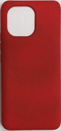 Накладка для Xiaomi Mi 11 Silicone cover без логотипа темно-красная