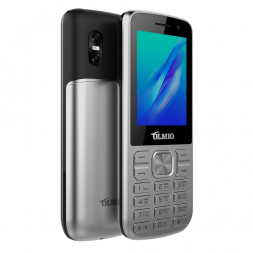 Мобильный телефон Olmio M22 2,4&quot;/1000 mAh/камера 0,3мп/фонарик//MicroSD серебристый