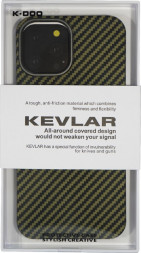 Накладка для i-Phone 13 Pro Max K-Doo Kevlar пластик зелёная