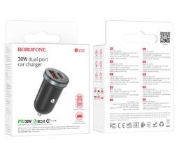 Автомобильное заряд. устр. Borofone BZ22 1USB/1C 30W черное