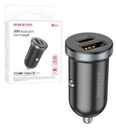 Автомобильное заряд. устр. Borofone BZ22 1USB/1C 30W черное