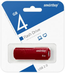 USB флеш накопитель SmartBuy 4GB Clue Burgundy (SB4GBCLU-BG)