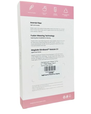  Накладка для i-Phone 15 Pro 6.1&quot; Pitaka Magez Case 5 Aramid Fiber Костёр (bonfire)