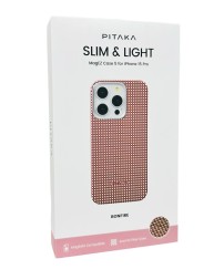 Накладка для i-Phone 15 Pro 6.1&quot; Pitaka Magez Case 5 Aramid Fiber Костёр (bonfire)