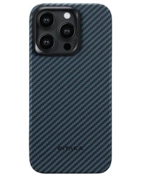 Накладка для i-Phone 15 Pro 6.1&quot; Pitaka MagEZ Case 4 Thin &amp; Light сине-черный.арамид