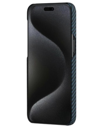  Накладка для i-Phone 15 Pro 6.1&quot; Pitaka MagEZ Case 4 Thin &amp; Light сине-черный.арамид
