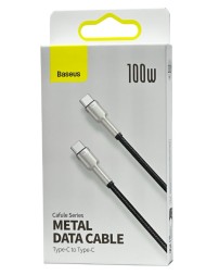 Кабель-зарядка Type-C на Type-C Baseus Cafule Metal 1м CATJK-C01 100W черный