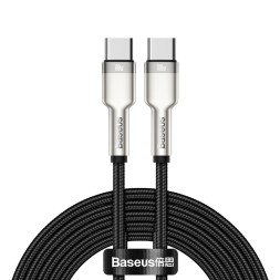 Кабель-зарядка Type-C на Type-C Baseus Cafule Metal 1м CATJK-C01 100W черный