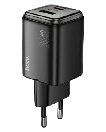  Сетевое зар. устр. Hoco N53 1USB/1С 30W черное