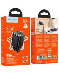 Сетевое зар. устр. Hoco N53 1USB/1С 30W черное